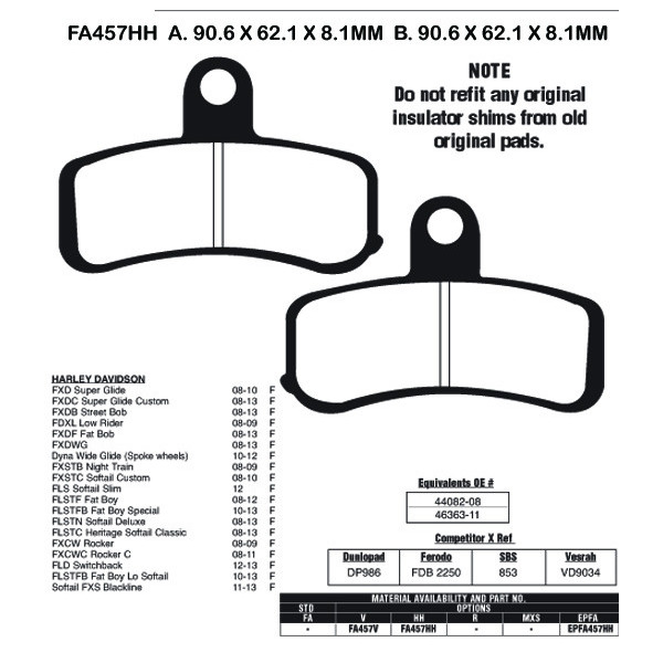 EBC EBC Brake Pads EPFA457HH